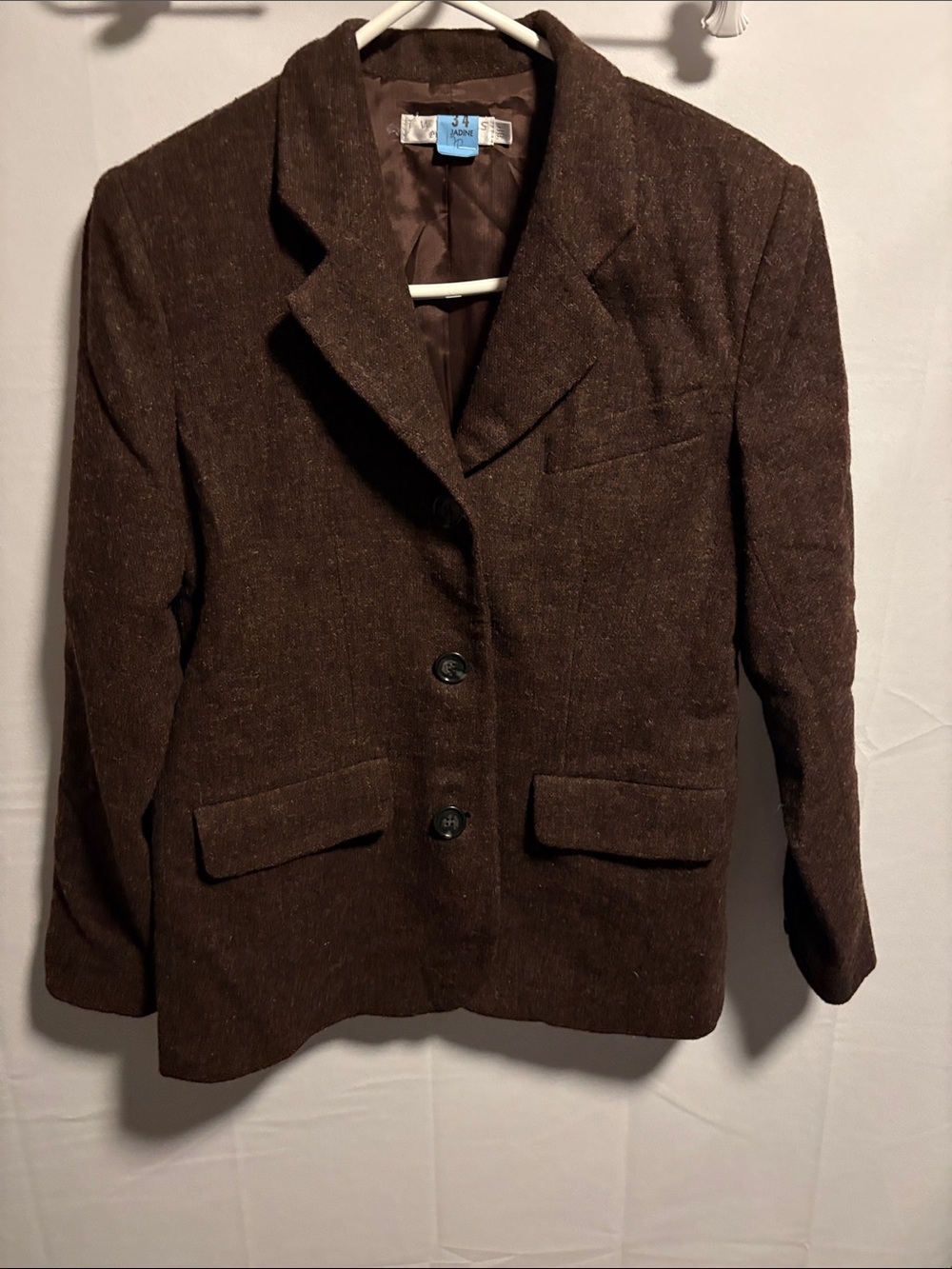 Tweeds Dark Brown Women's Blazer Jacket